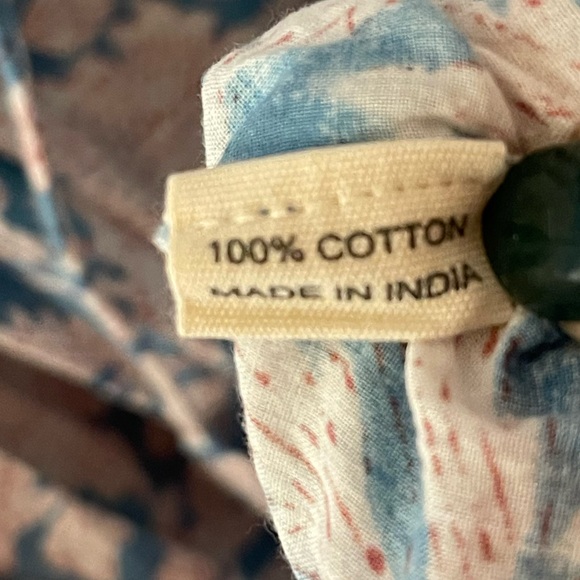 Indigo by Cecile Floral Blue and White Dress Sz L/XL - Picture 3 of 4